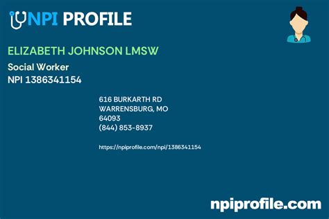 elizabeth johnson missouri npi|Elizabeth Johnson – Florissant, MO .